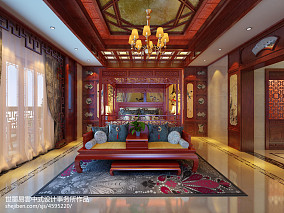 别墅豪宅中式现代820㎡卧室2023装修设计图