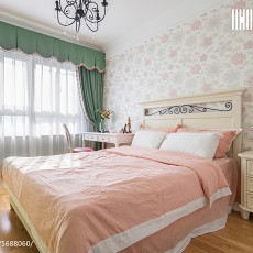三居美式经典140㎡卧室装饰效果图片