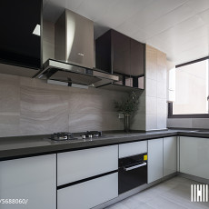 现代简约160㎡三居厨房装潢设计效果图