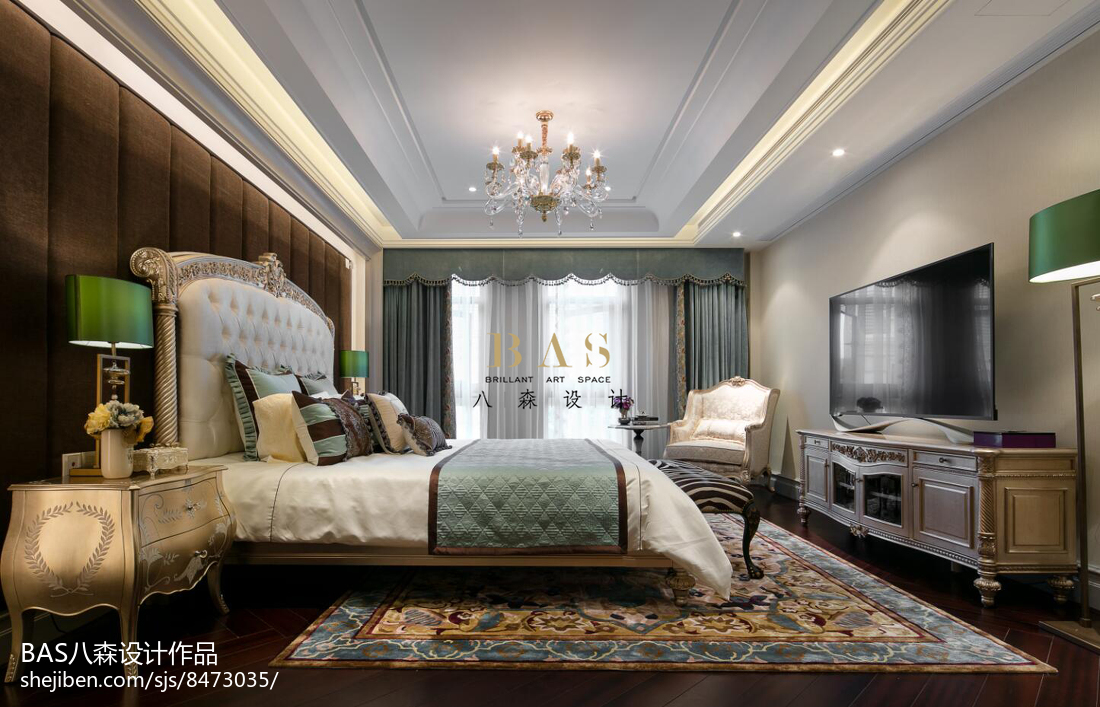 卧室窗帘装修效果图精选120平米欧式别墅卧室设计欧式豪华卧室设计图片赏析