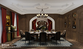 热门餐厅新古典设计效果图装修图大全