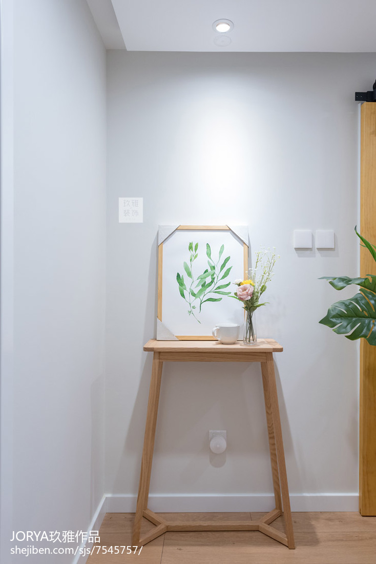 大气81平美式三居设计案例美式玄关设计图片赏析