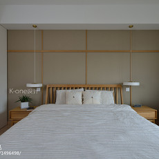 卧室床头柜装修效果图轻奢75平日式复式卧室装修案例