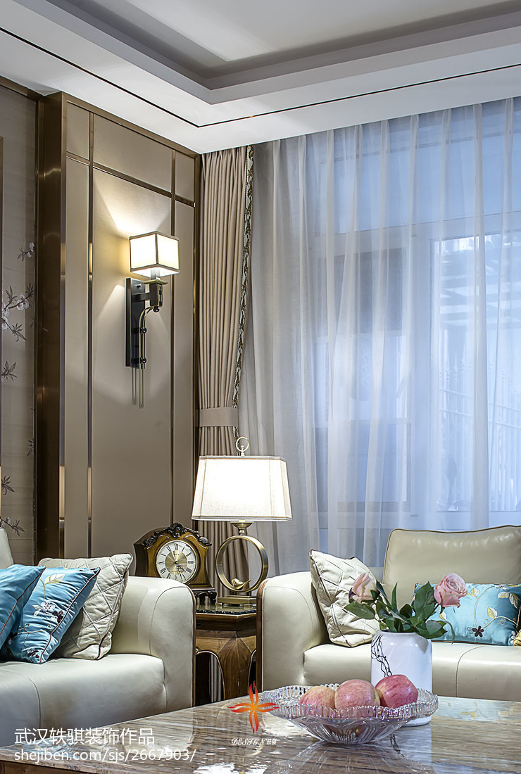 2018面积123平别墅客厅中式装修效果图片欣赏中式现代客厅设计图片赏析