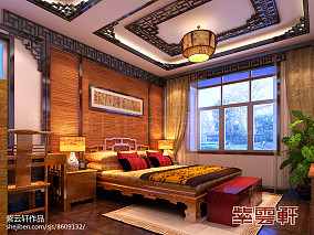 平米中式别墅卧室欣赏图装修图大全