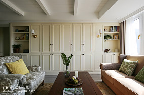温馨42平美式复式客厅设计案例装修图大全