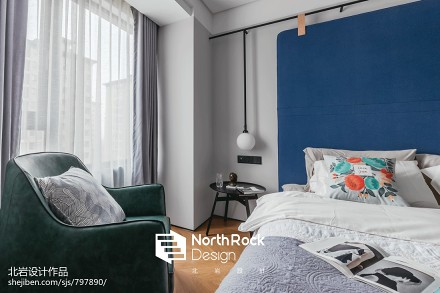 三居北欧极简97㎡卧室2023装饰设计图