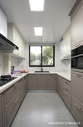 150㎡三居美式经典厨房2023装修设计图