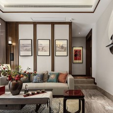 中式现代300㎡别墅豪宅客厅装饰设计图