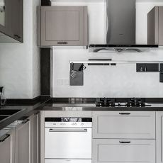 三居现代简约222㎡厨房装饰效果图片
