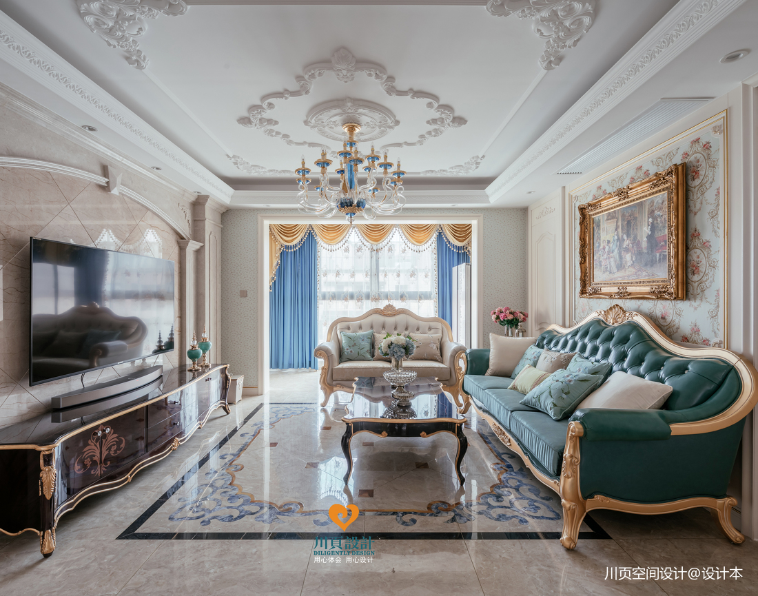 浪漫法式风情精致奢华优雅欧式豪华客厅设计图片赏析
