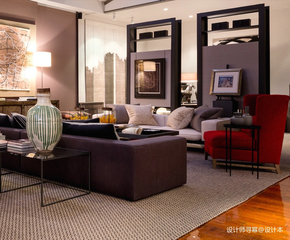 客厅窗帘装修效果图轻奢34平LOFT小户型客厅实潮流混搭客厅设计图片赏析