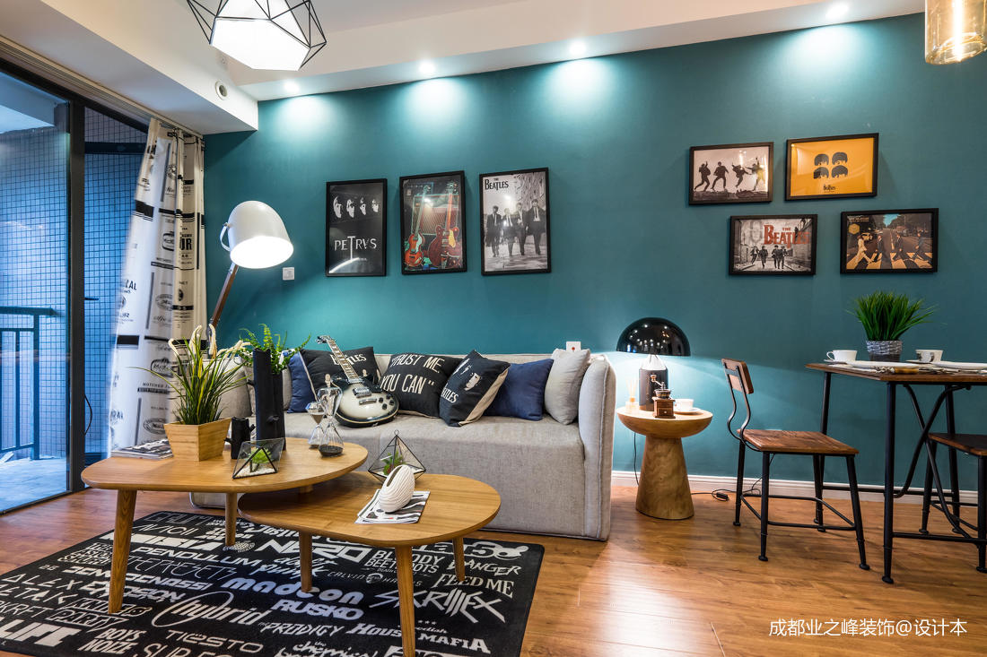 客厅窗帘装修效果图轻奢39平现代小户型客厅装修案现代简约客厅设计图片赏析