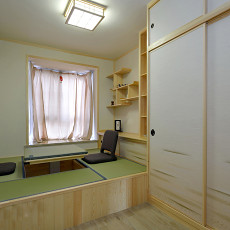 卧室榻榻米装修效果图质朴76平日式二居卧室实景图