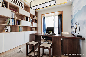 简雅的中式四居室书房设计装修图大全
