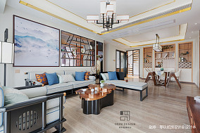 舒适的中式四居室客厅设计装修图大全
