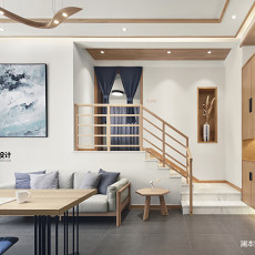 三居日式150㎡客厅装修图片