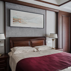别墅豪宅中式现代420㎡卧室装饰效果图片