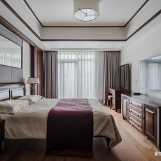 卧室窗帘1装修效果图明亮673平中式别墅卧室装修装