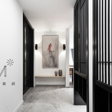 二居中式现代140㎡玄关装修设计图