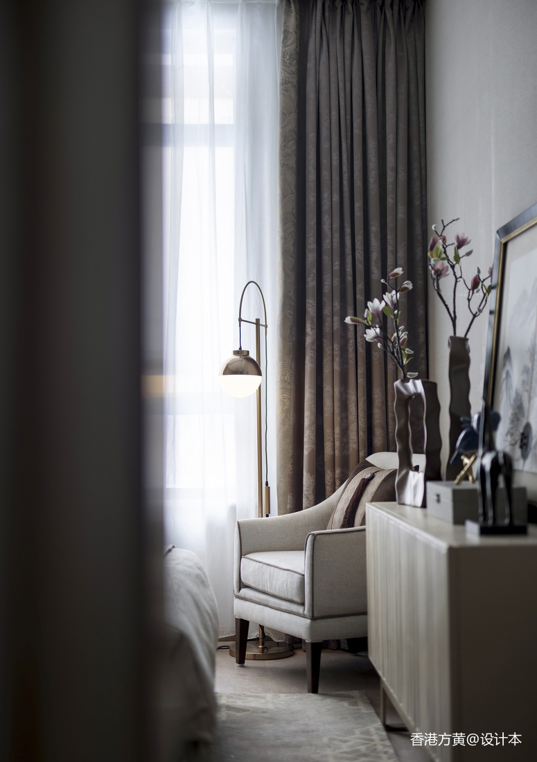 悠雅290平中式别墅卧室设计效果图中式现代客厅设计图片赏析