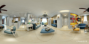 典雅79平地中海二居客厅设计效果图装修图大全
