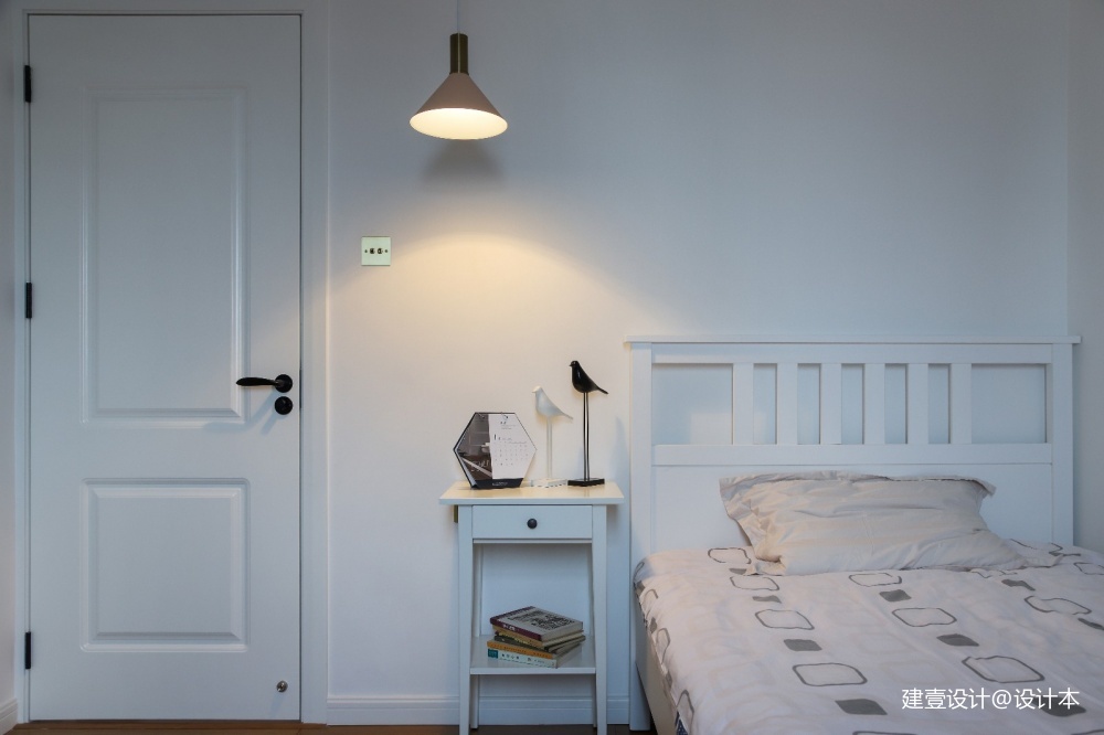 《清风微蓝》北欧风客房设计北欧极简卧室设计图片赏析