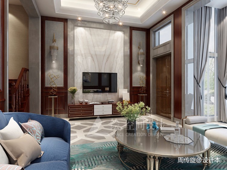 中式风格别墅设计中式现代客厅设计图片赏析