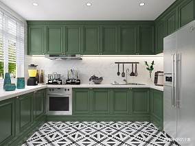 美式经典240㎡别墅豪宅厨房2023装潢设计图
