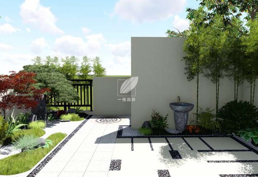 杭州富力西溪悦墅私家花园设计日式功能区设计图片赏析