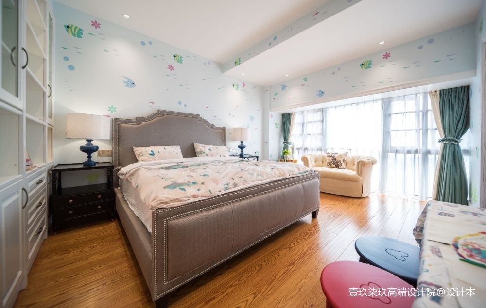 锦庐花园650m²美式新房装修美式经典卧室设计图片赏析
