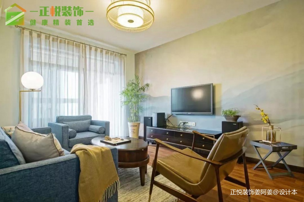 谁说中式风格的沙发必须是木质的？中式现代客厅设计图片赏析