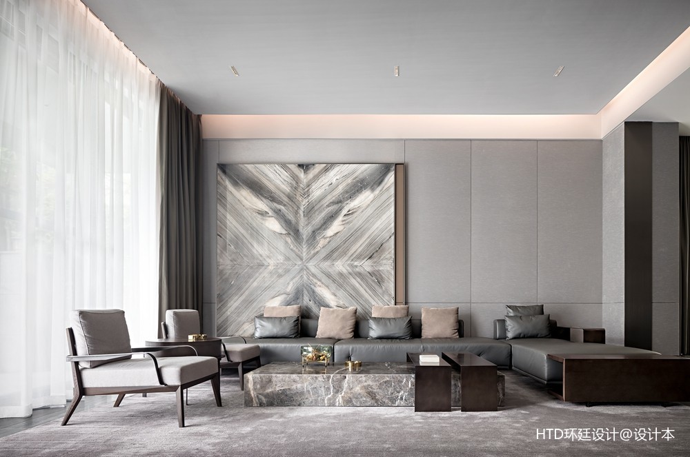 HTD新作莫兰迪色演绎现代奢华空间其他客厅设计图片赏析
