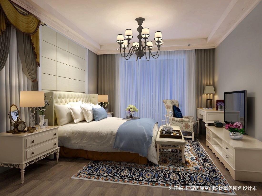 经典舒适自由美式别墅美式经典卧室设计图片赏析