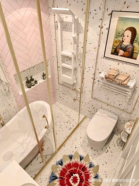 复古法式浴室不到4平的卫生间设计装修图大全