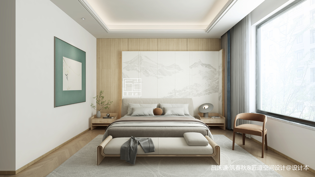 红星天悦新中式中式现代卧室设计图片赏析