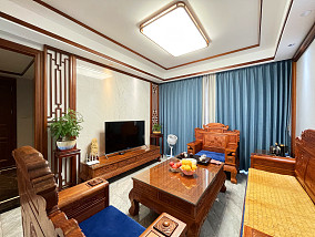 四居中式现代141㎡客厅2023装修装饰效果图