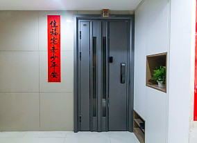 二居中式现代91㎡玄关2023装潢设计图