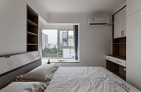 三居北欧风87㎡卧室装潢设计效果图