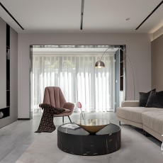 复式现代简约232㎡客厅装潢设计效果图