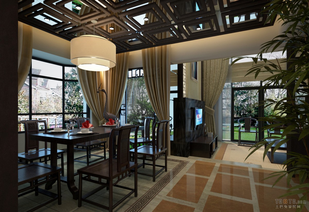 厨房窗帘装修效果图装修餐厅酒柜混搭餐厅设计图片赏析