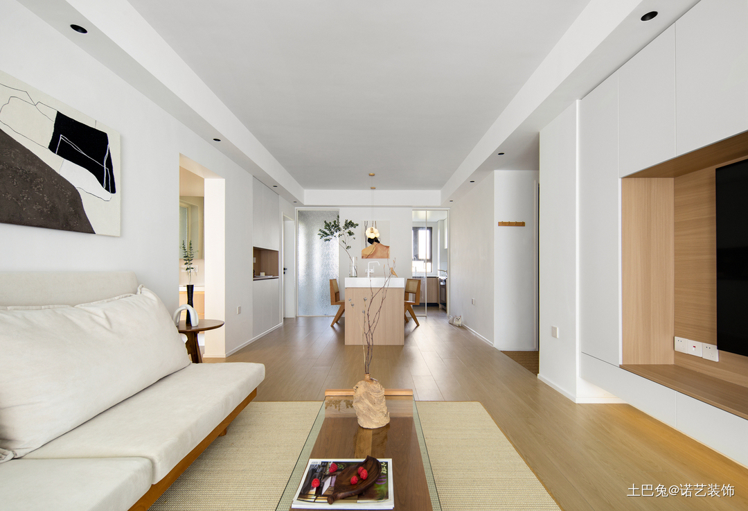 105平日式现代简约风打造温馨的住宅日式客厅设计图片赏析
