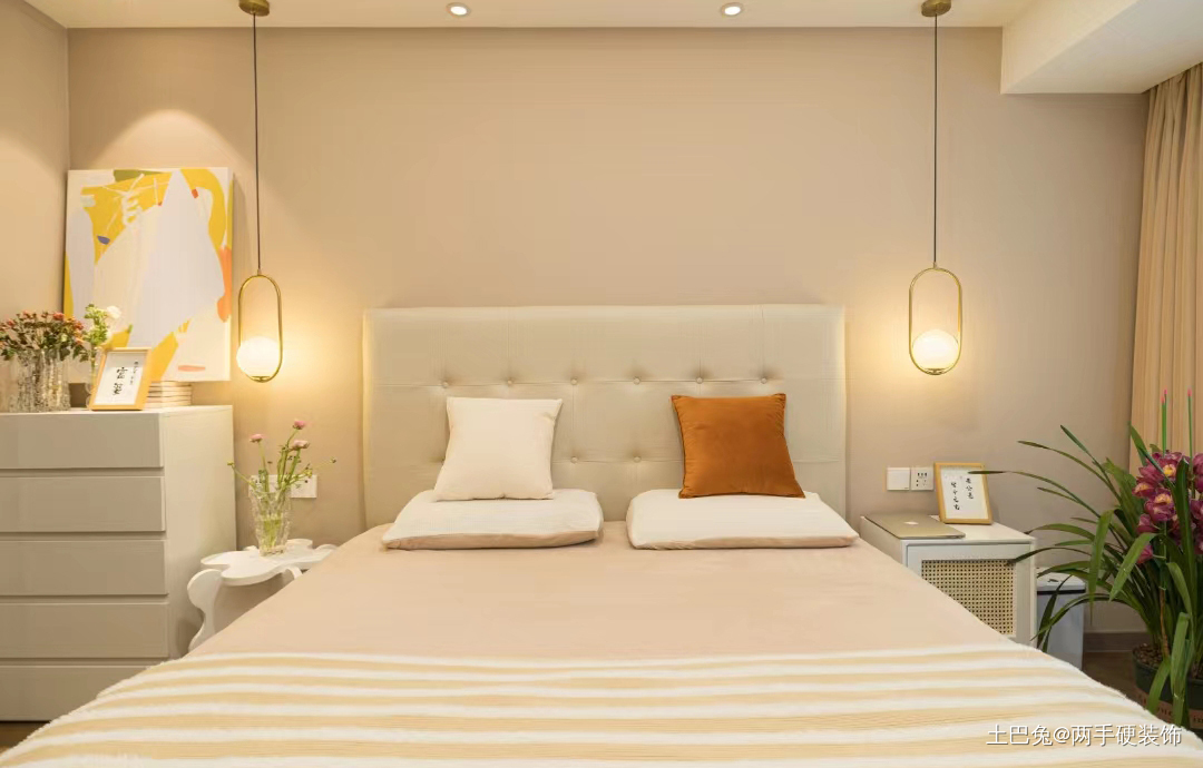 120㎡精装改造暖暖治愈系的新家日式卧室设计图片赏析