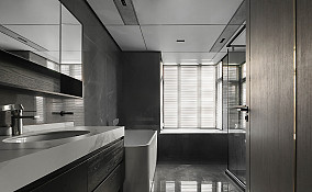 别墅豪宅中式现代300㎡卫生间2023装饰设计图