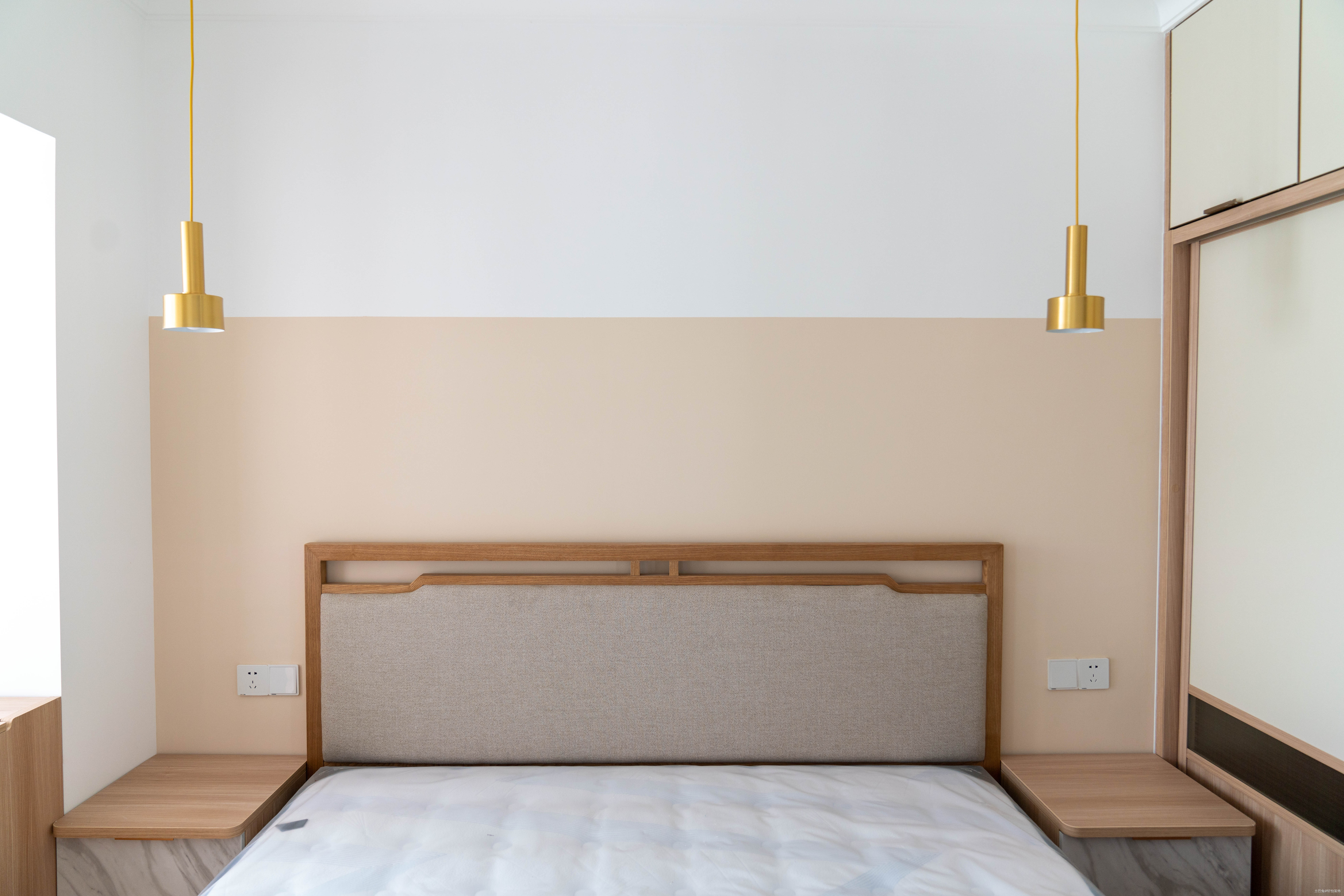 85㎡日系原木风多空间一体化设计日式卧室设计图片赏析