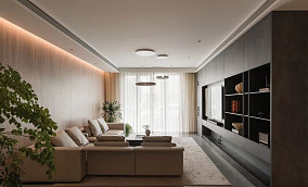 潮流混搭客厅2装修效果图现代简约＋开放式设计，空间显大