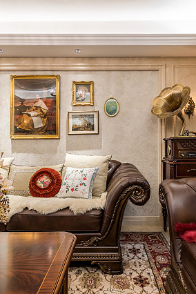 客厅7装修效果图140方古典美式华丽高雅的居所