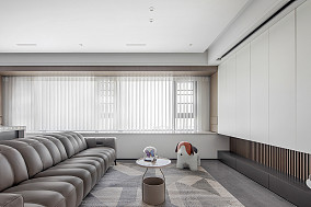 103㎡三居现代简约客厅2023装潢设计图