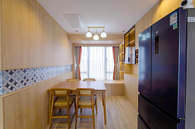 日式厨房1装修效果图120㎡暖色原木风，人民教师的
