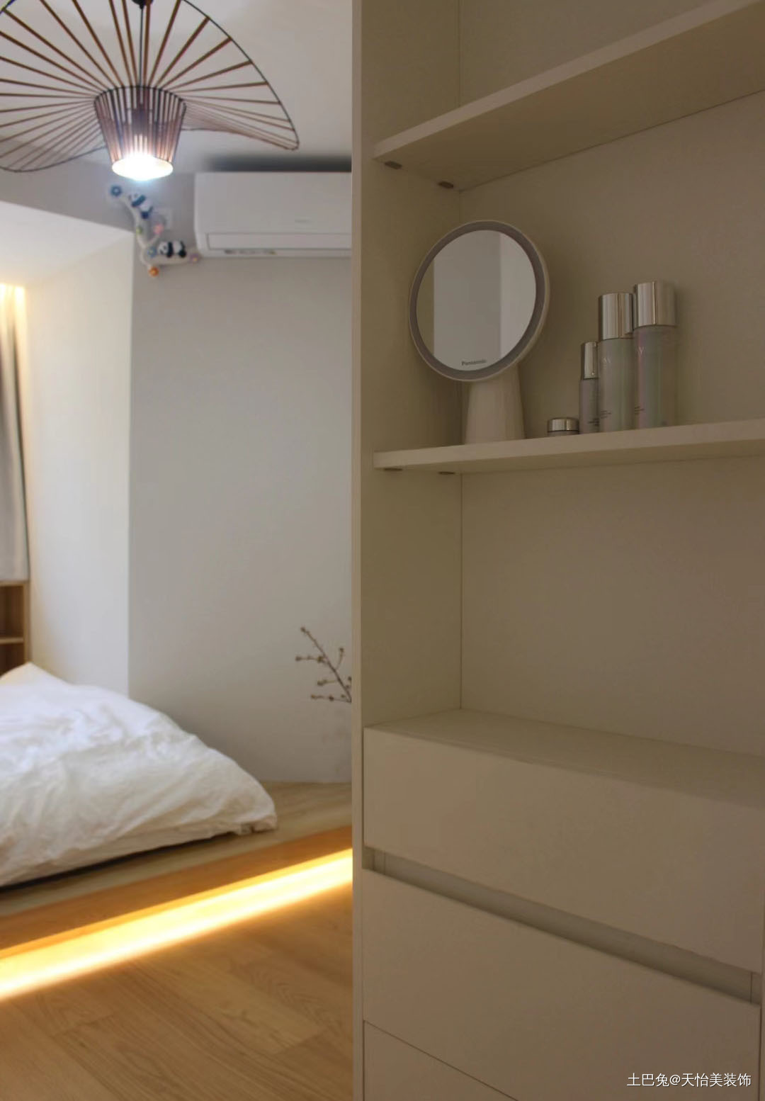 91m²异形空间的极窄改造、三房改四房日式卧室设计图片赏析